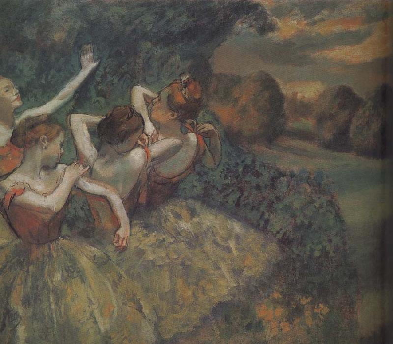 Edgar Degas Four dance oil painting image